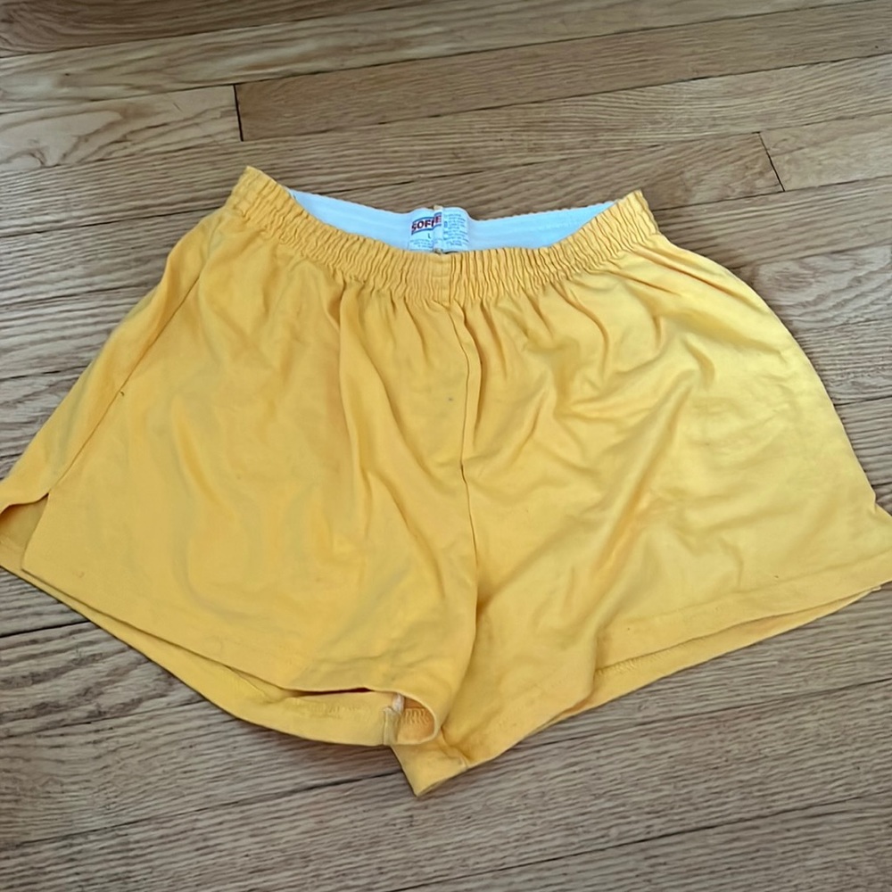 Like new yellow gold soffe shorts